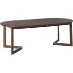 Dark brown round extendable dining table (bennet) 115x115-215 with cosmetic flaws