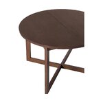 Dark brown round extendable dining table (bennet) 115x115-215 with cosmetic flaws