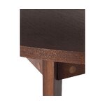 Dark brown round extendable dining table (bennet) 115x115-215 with cosmetic flaws