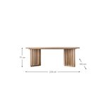 Large design solid wood dining table okayama (gallery direct) intact