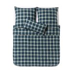 Puuvillainen peittolaukku tummalla neliömäisellä kuviolla (macy) 155x220