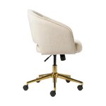 Kermanvärinen samettityötuoli (laria) ehjä