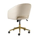 Kermanvärinen samettityötuoli (laria) ehjä