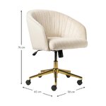 Kermanvärinen samettityötuoli (laria) ehjä