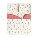 Puuvillainen peittolaukku kuusikuvioisella (mänty) 200x200