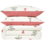 Puuvillainen peittolaukku kuusikuvioisella (mänty) 200x200