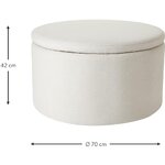 Kermainen ottomaani säilytystilalla (alida)