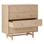 Vaaleanruskea lipasto (diana), jossa kosmeettinen vika