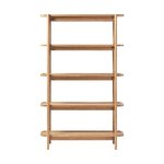 Brown solid wood design shelf (libby)