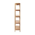 Brown solid wood design shelf (libby)