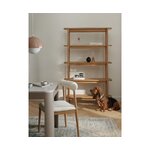 Brown solid wood design shelf (libby)