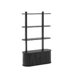 Black design shelf with cabinet (calary)