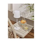 White dimmable table lamp with USB port (fausta) with cosmetic defect