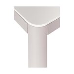 Gaišs izvelkams pusdienu galds (samos) ar skaistuma trūkumu