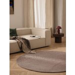 Dark Beige Round Wool Rug (Eleni)D=120