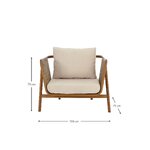 Solid wood design armchair callo ) with a beauty flaw