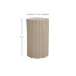 Beige round side table tron (ellos) with beauty flaws
