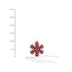 Punane Jõuluehete Komplekt 3 tk (Snow)