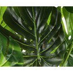 Keinotekoinen kasvi (monstera), jossa on kauneusvirhe