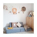 Harmaa taitettava modulaarinen sohva mila (hauska)