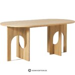 Овальный обеденный стол светло-коричневого цвета (Apollo) 90x180 см