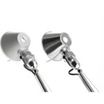 Hopeinen designpöytävalaisin tolomeo (artemide)