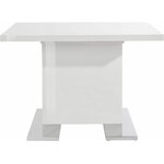 Маленький белый глянцевый обеденный стол