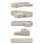 Beige large modular sofa (Lennon) intact