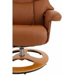 Brown full leather armchair (toulon)