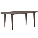 Tummanruskea soikea massiivipuinen ruokapöytä (archie)