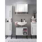 Valkoinen ja musta kylpyhuonekaappi rosalie (schildmeyer) kauneusvirheillä