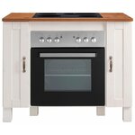 White solid wood oven cabinet (alby)