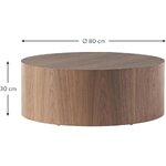 Pähklispooniga Ümmargune Diivanilaud (Dan) d=80