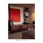 Ruskea massiivipuuta oleva matala kaappi (paul)