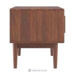 Ruskea massiivipuuta oleva matala kaappi (paul)