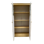 Light brown solid wood cabinet (height 160cm)