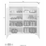 White high gloss shoe cabinet (amanda)