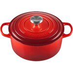 Ketaus apvalaus skrudintuvo parašų kolekcija (le creuset) nepažeista