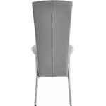 Серый стул с высокой спинкой