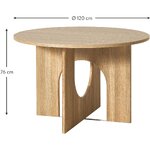 Helepruun Ümmargune Söögilaud (Apollo) d=120