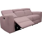 Krēmkrāsas trīsvietīgs dīvāns ar relaksācijas funkciju (sentrano)