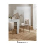 Cream velvet chair (tess) broken