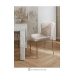 Cream velvet chair (tess) broken