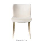 Cream velvet chair (tess) broken