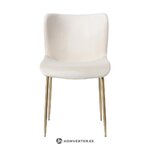 Kreminė aksominė kėdė (tess)