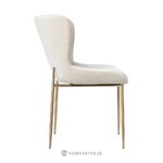 Cream velvet chair (tess) broken