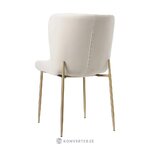 Cream velvet chair (tess) broken