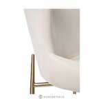 Cream velvet chair (tess) broken