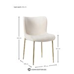 Kreminė aksominė kėdė (tess)