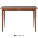 Коричневый письменный стол из массива дерева (Пол)